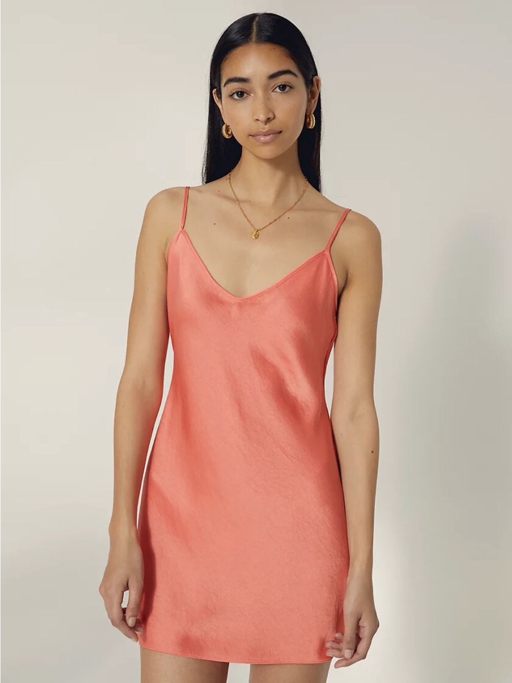 Only Satin Slip Dress - Fresco Pink